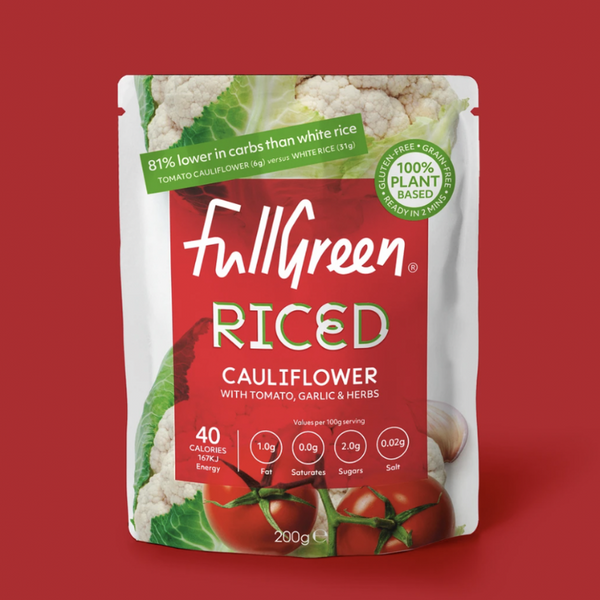 Fullgreen Riced Cauliflower With Tomato & Basil 200g